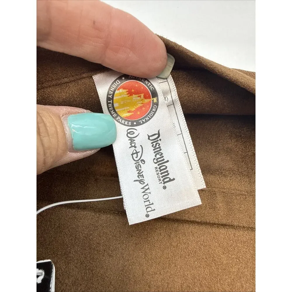 Vtg Disney 1971 Collectible Throw Blanket Brown Faux Suede Mickey Mouse 50x60